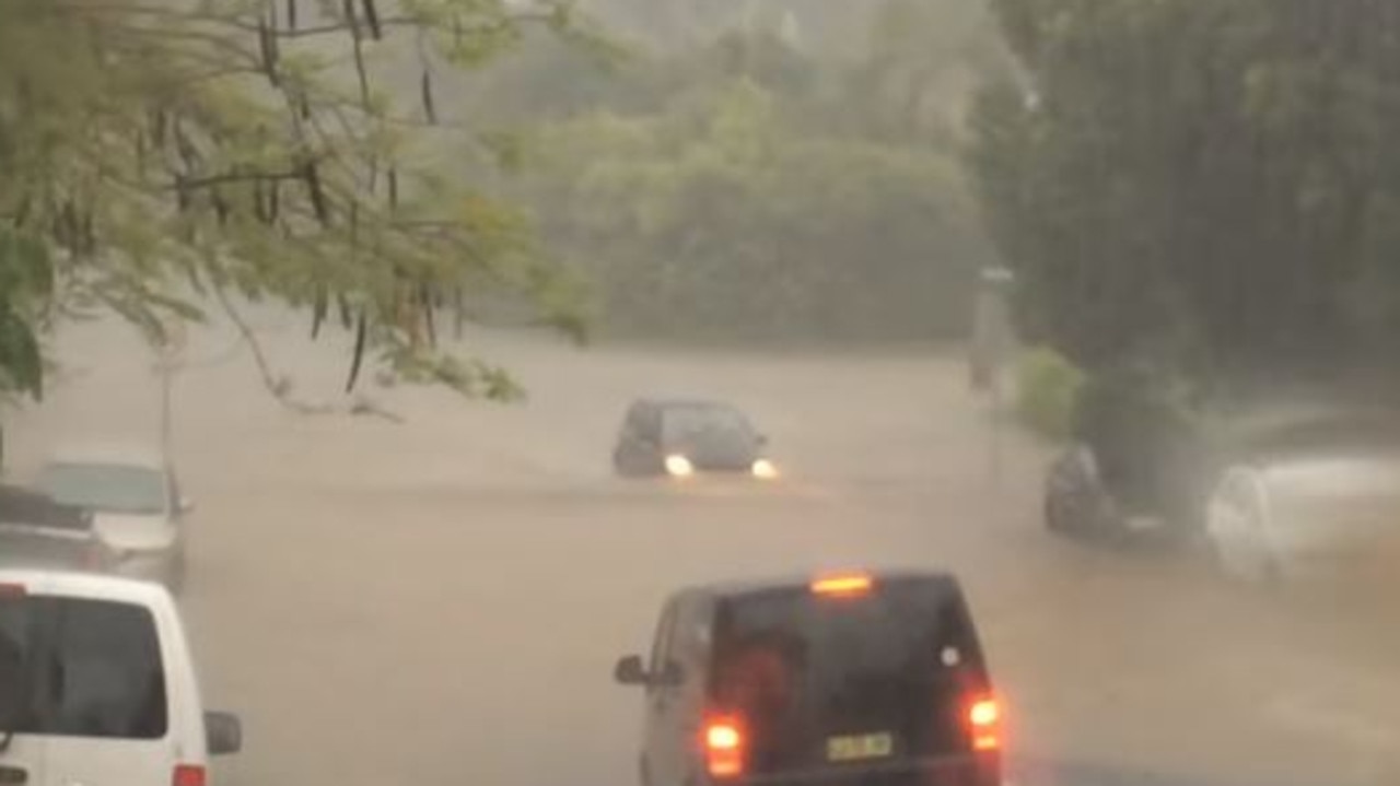 Some of the flood waters near Tweed Heads,