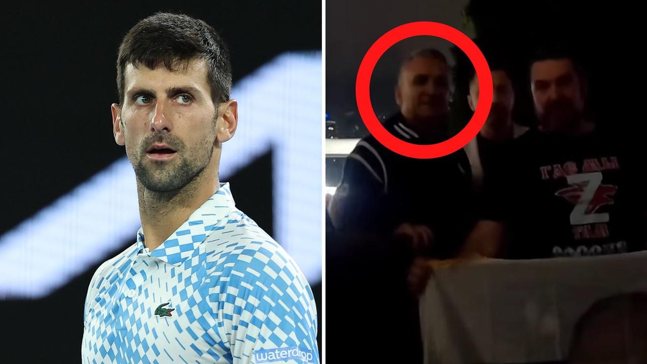 Novak Djokovic’s father poses for photos next to pro-Russian protesters ...