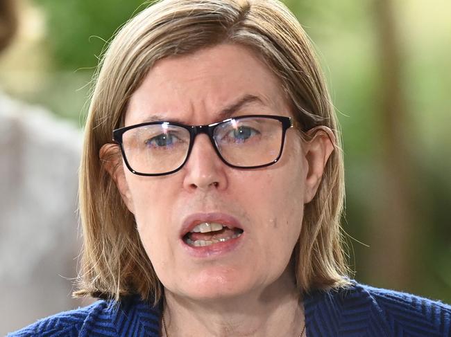 SYDNEY, AUSTRALIA - NewsWire Photos January 21, 2022: NSW Chief Health Officer Dr Kerry Chant provides a COVID-19 update as NSW reports a record 46 covid-related fatalities marking the deadliest day of the pandemic so far. Picture: NCA NewsWire / Jeremy Piper