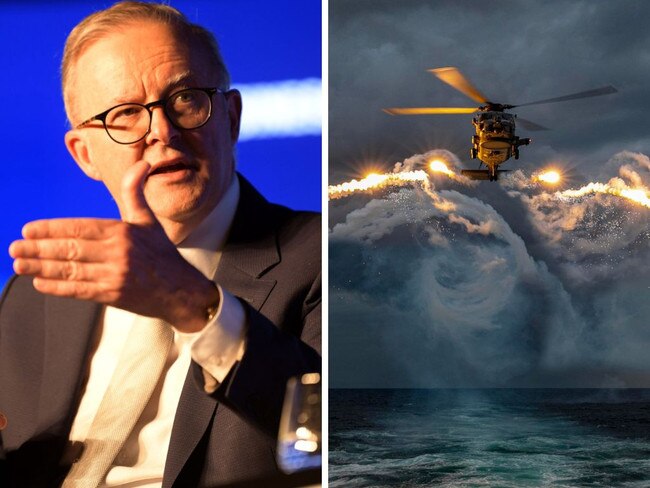 Anthony Albanese has made an attempt play down China’s dropping of flares near an ADF helicopter over the weekend.