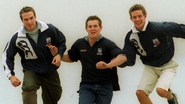 Handy trio ... Chris Judd, Luke Hodge and Luke Ball ahead of the draft in 2001.