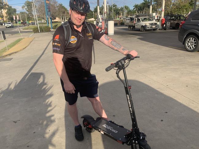 Peter Anderson on his Dragon GTR V2 scooter