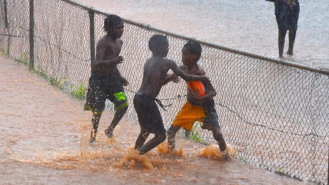 Images from the Round 9 NTFL MPL/WPL clash between the Tiwi Bombers and Palmerston Magpies at Bathurst Island, 30 November 2024. Picture: Darcy Jennings