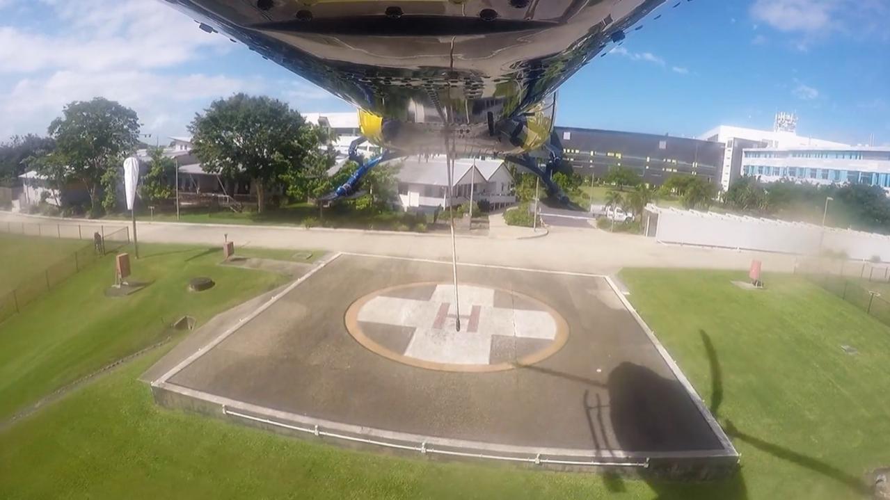 The RACQ CQ Rescue Service rely on the helipad at Mackay Base Hospital to fly in critically-injured patients. Picture: RACQ CQ Rescue Service