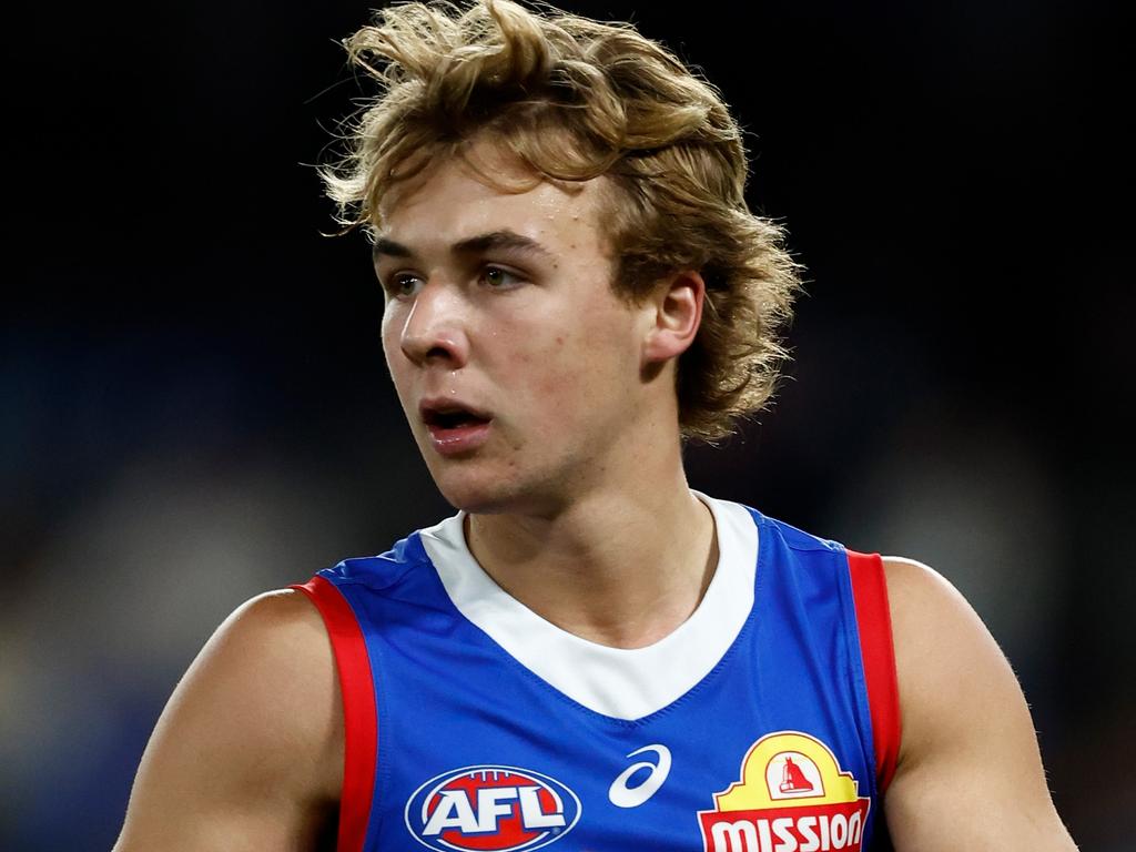 Ryley Sanders played a starring role in match simulation. Picture: Michael Willson/AFL Photos via Getty Images