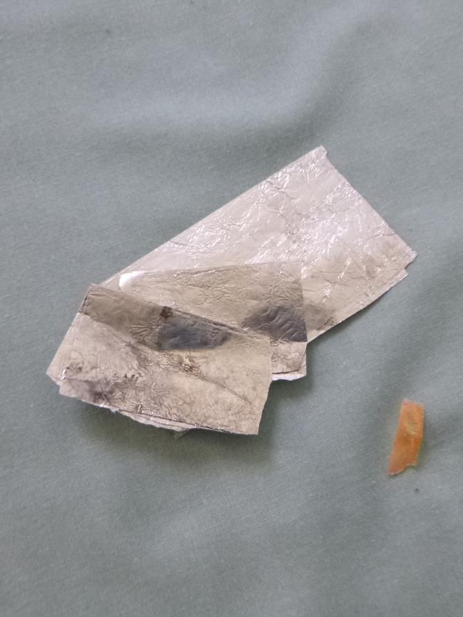 Courtesy of CSNSW – buprenorphine strip smuggled into a NSW Prison.