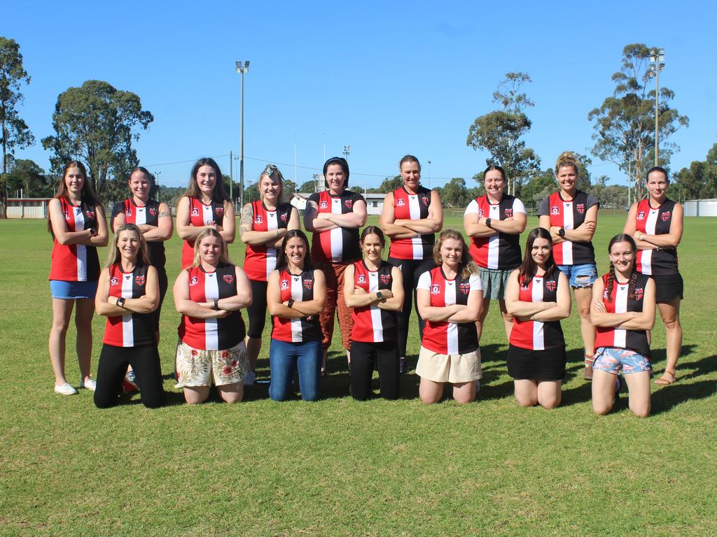 The South Burnett Saints women's team for 2020. Photo: Laura Blackmore