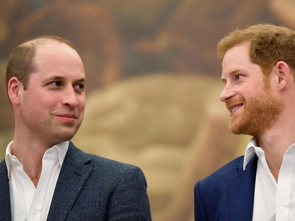 Prince William (left) does not appear to have been to the hair loss clinic Harry is said to have visited. Picture: AFP