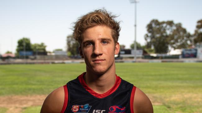 Norwood’s Dylan Stephens, touted as the next Josh Kelly, is “in the mix” for the Crows No. 6 pick. Picture: Brad Fleet