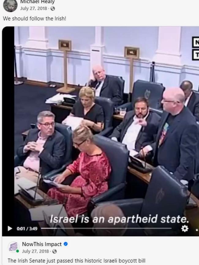 Queensland Labor MP for Cairns Michael Healy supported the Irish Senate, which passed a bill to boycott "apartheid state" Israel. Picture: Supplied