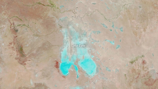 Kati Thanda-Lake Eyre May 2018 . Picture: NASA