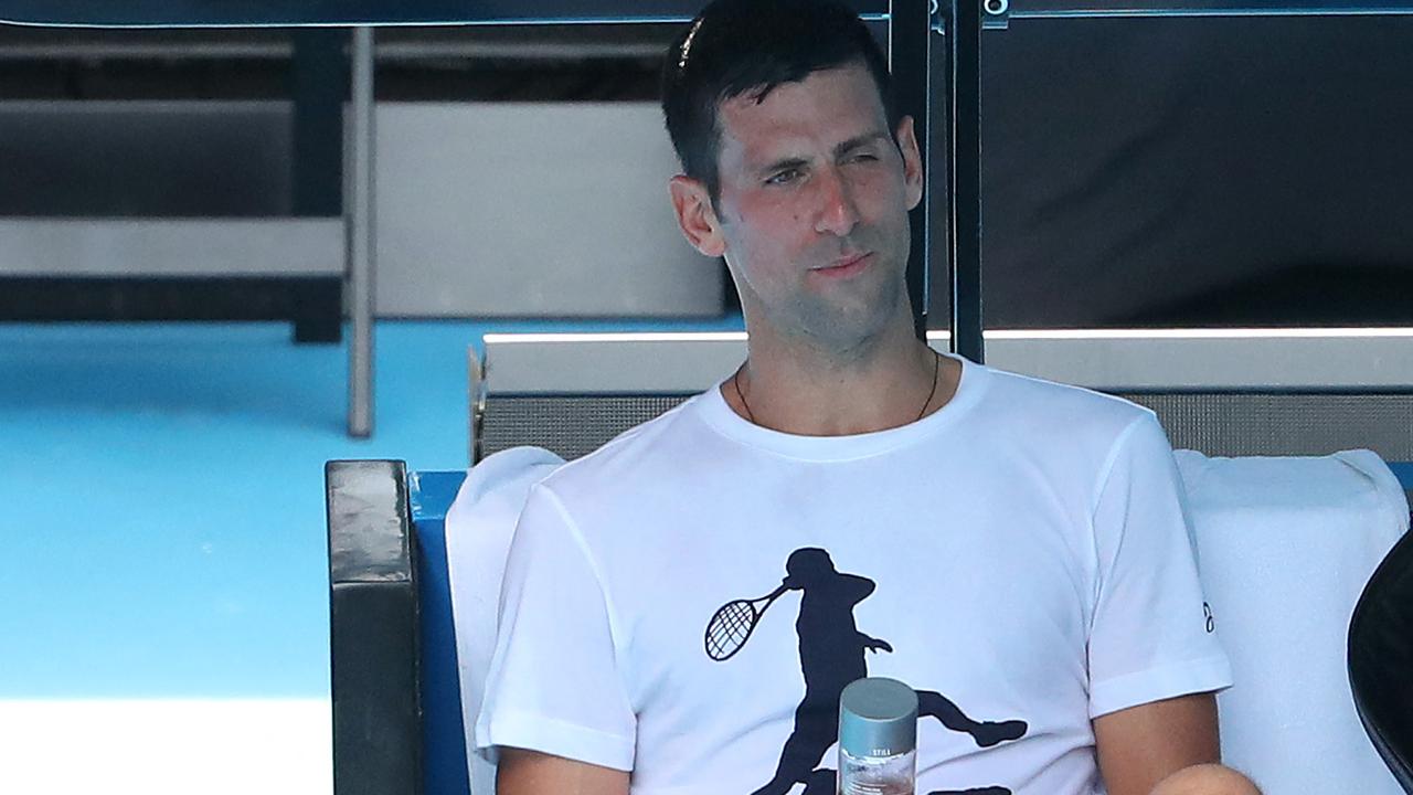 Novak Djokovic has found himself incredibly popular among anti-vaxxers. Picture: Kelly Defina/pool/AFP