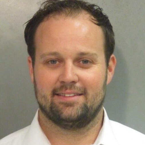 Josh Duggar was smiling in his new mugshot. Picture: WSCO