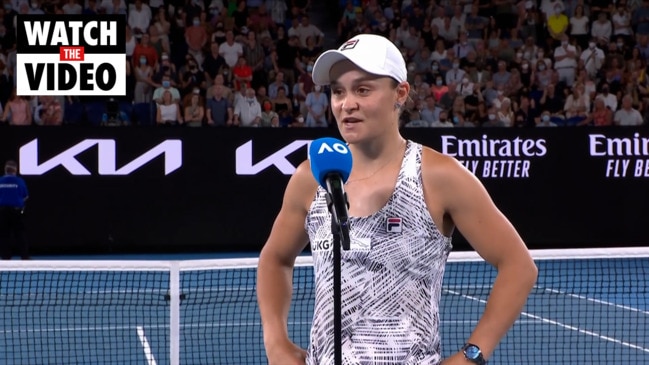 Ash Barty says she didn’t watch the second women’s singles semi-final