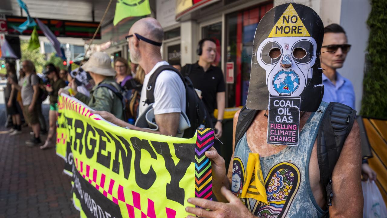 Activists from Extinction Rebellion. Picture: AAP Image/Glenn Hunt