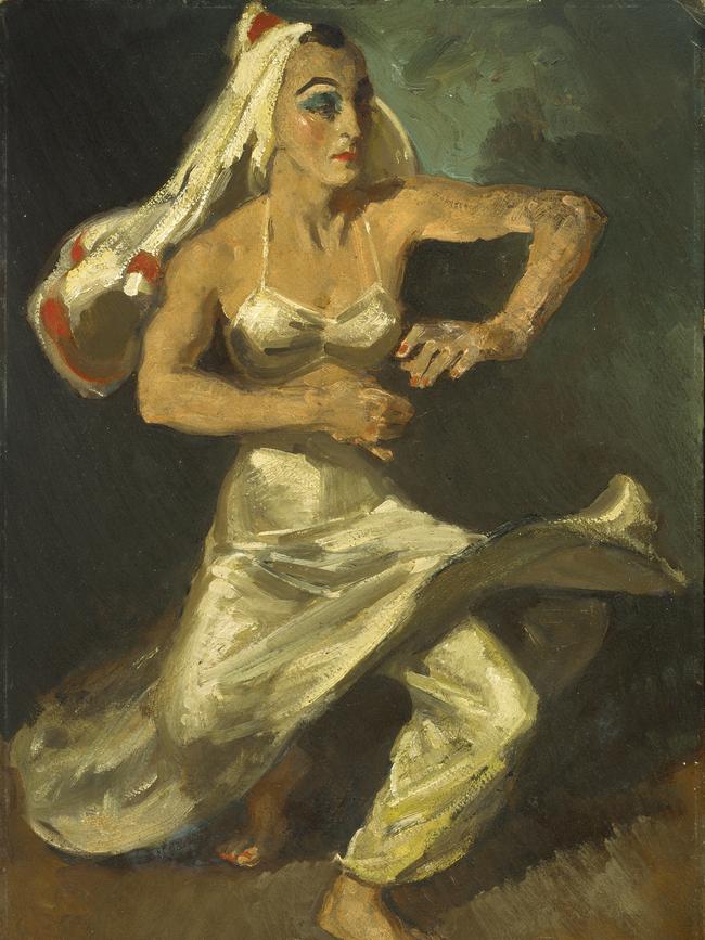 Female impersonator (Private Victor Fox) by Geoffrey Mainwaring, 1945