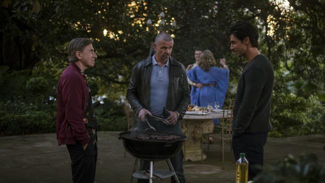 John (Lincoln Younes), Sam (Claude Jabbour), and Joey Romano (Damian WalsheHowling). Picture: Daniel Asher Smith.