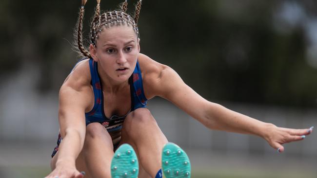 Katie Gunn won both the NSW and Australian under 20s long jump titles last year. Pic: Julian Andrews.