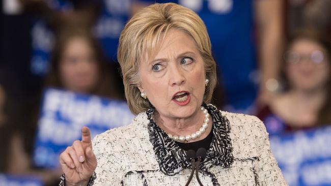 US Democratic presidential candidate Hillary Clinton addresses a primary night rally in Columbia, South Carolina, on February 27, 2016. Clinton defeated Bernie Sanders by an overwhelming margin in the Democratic primary in South Carolina, projections showed, seizing momentum ahead of the most important day of the nomination race: next week's 
