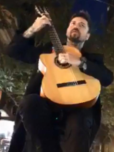 Martin Campos was performing in Pitt Street Mall early Saturday evening.