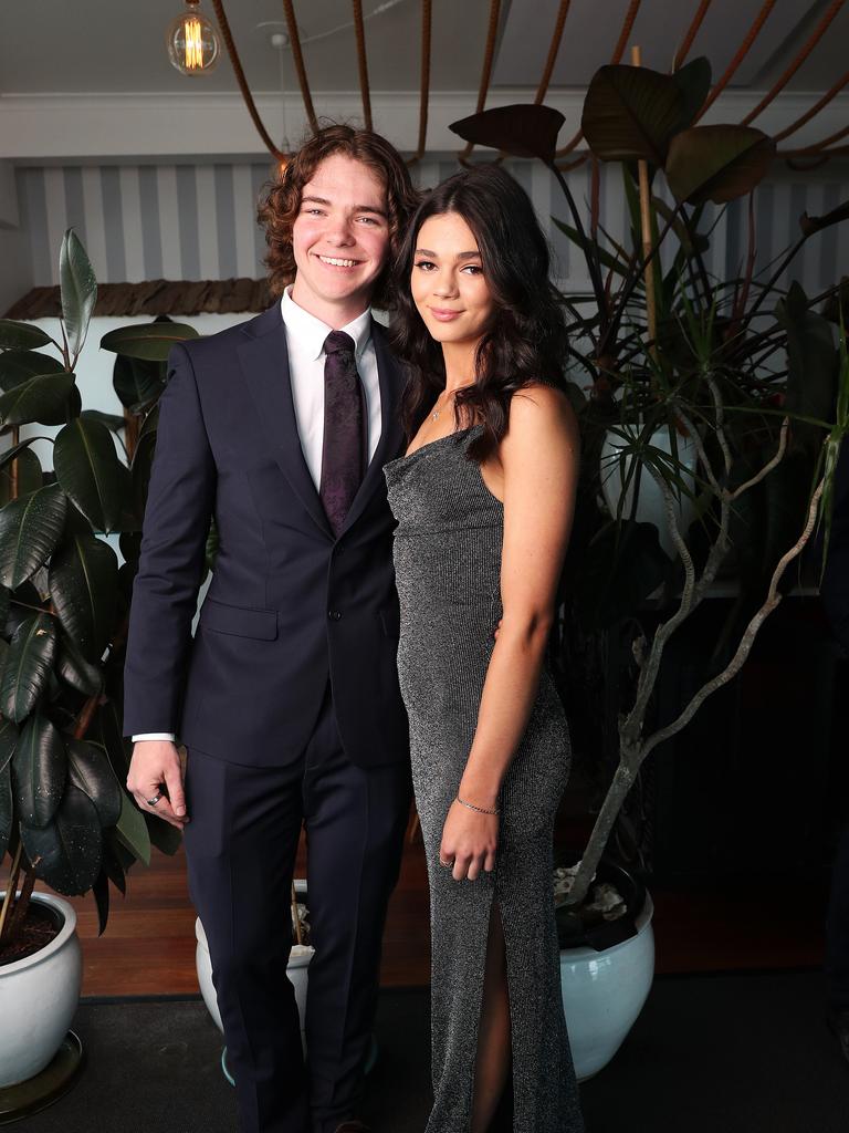 Harry Bevan and Marlo Jones. Fahan School leavers dinner at Seagrass Long Point in Sandy Bay. Picture: Nikki Davis-Jones