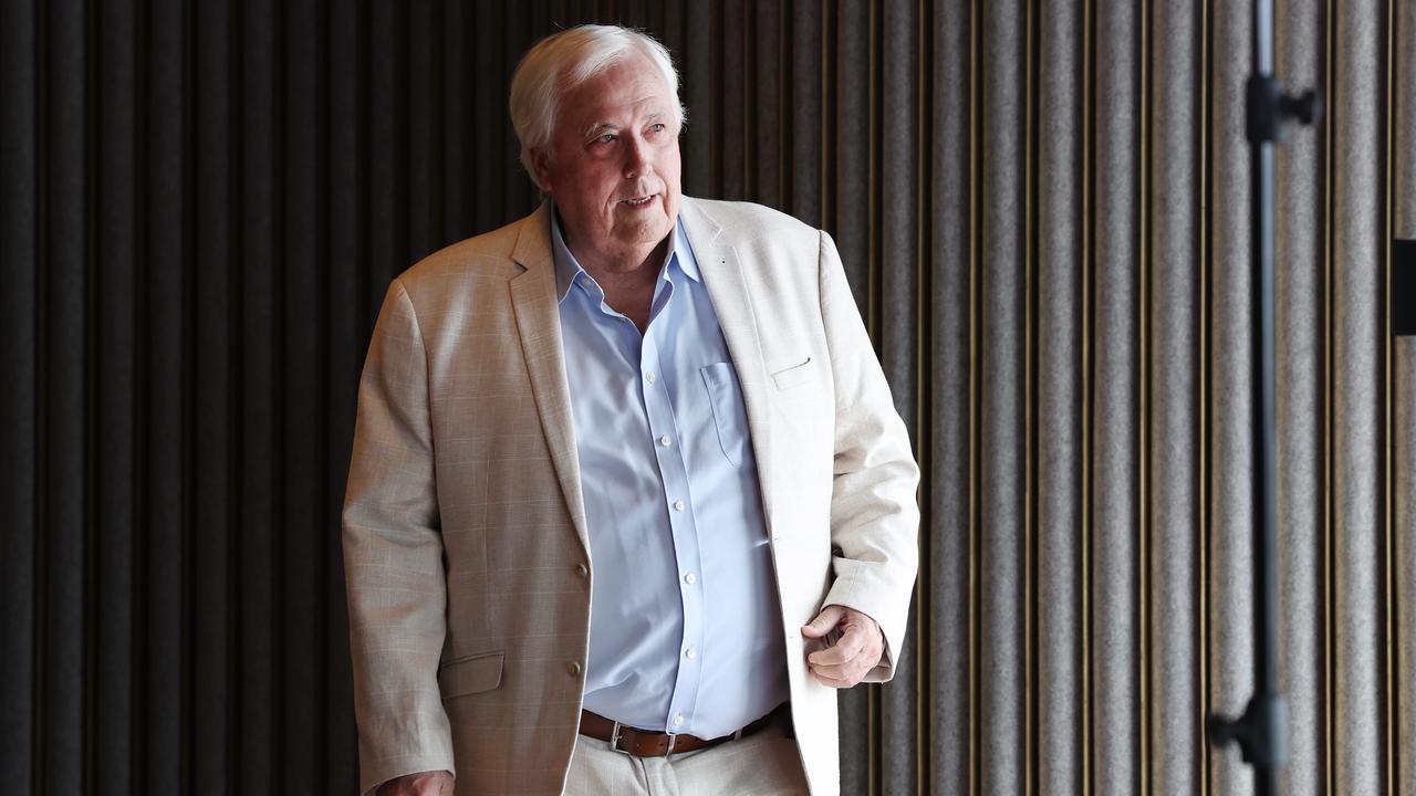 Australian billionaire businessman Clive Palmer at a press conference in Sydney about the construction of Titanic II, at the Opera House in Sydney. Picture: NCA NewsWire / Rohan Kelly