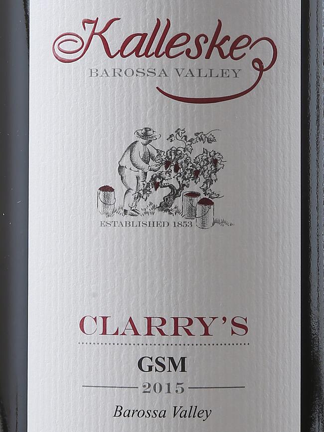 Kalleske Clarry's. GSM. 2015 Barrosa Valley. . Picture: Peter Ristevski