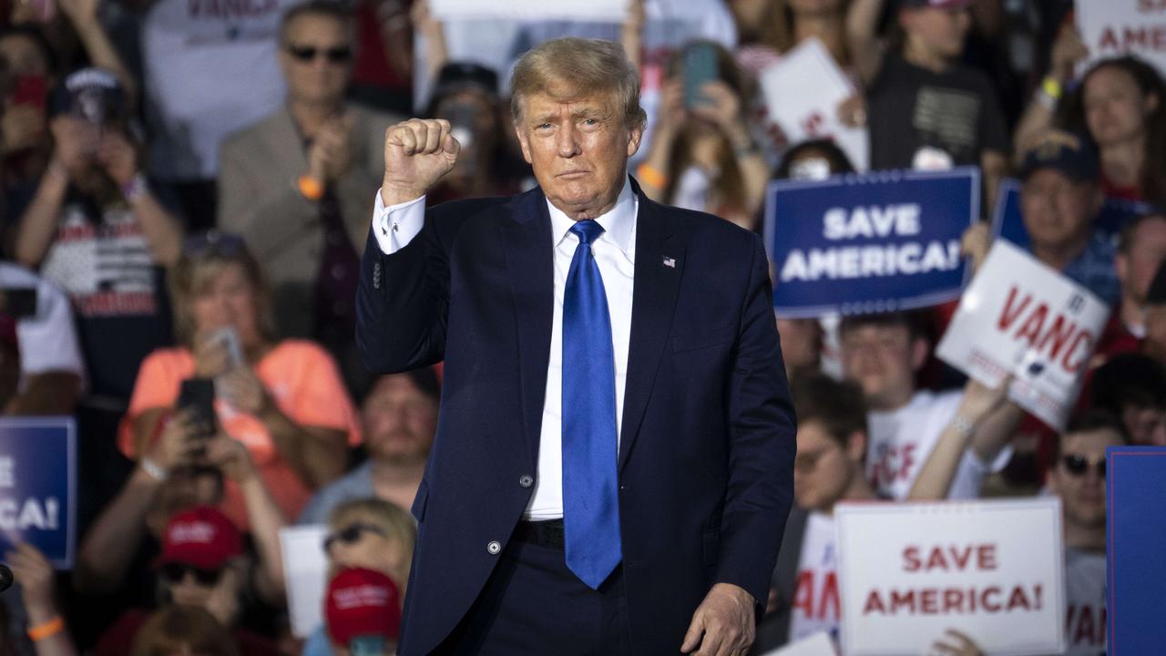 Former President Trump Holds Rally In Ohio Ahead Of State's Primary