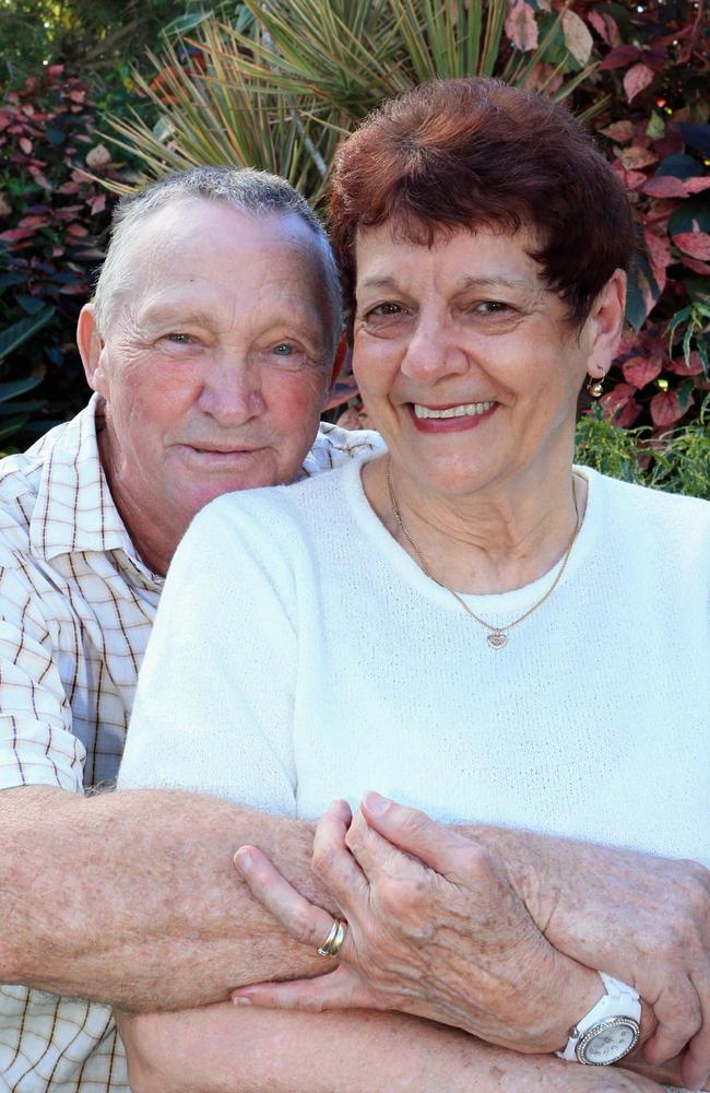 Bev Cornwell with her husband Geoff.