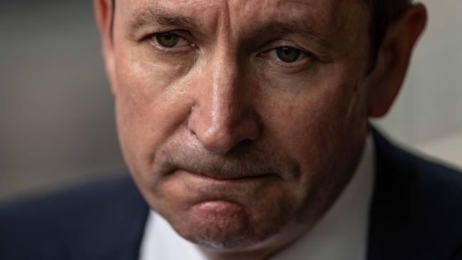 SYDNEY, AUSTRALIA - NewsWire Photos March 7, 2021: Western Australia Premier Mark McGowan speaking to media outside the Federal Court, Sydney. Picture: NCA NewsWire / James Gourley