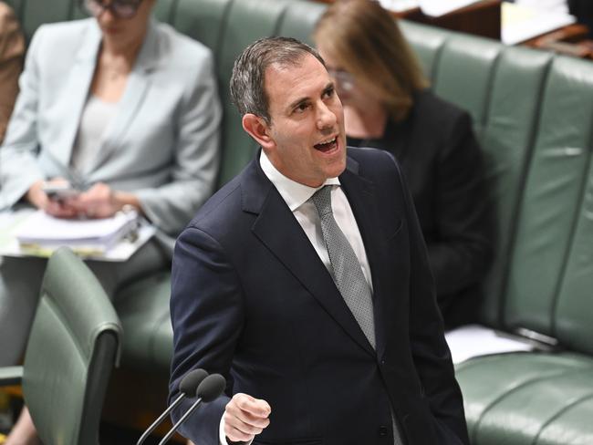 CANBERRA, Australia - NewsWire Photos - August 12, 2024: Federal Treasurer Jim Chalmers during Question Time at Parliament House in Canberra. Picture: NewsWire / Martin Ollman