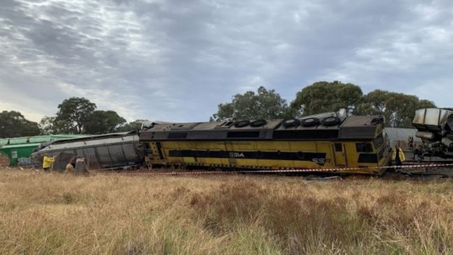 Three people have been taken to hospital following a train and truck crash in Old Junee. Picture: NSW Ambulance