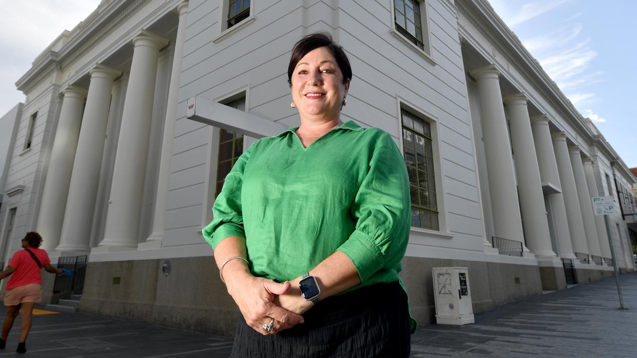 Acting Mayor Ann-Maree Greaney at the former Westpac building in the Townsville CBD. Picture: Evan Morgan