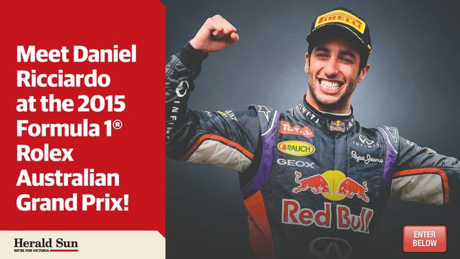 Meet Daniel Ricciardo at the 2015 Formula 1 Rolex Australian