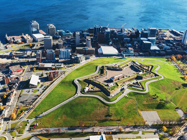 A bird's eye view of the Citadel in Halifax.