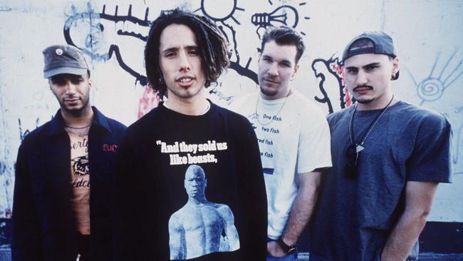 Rage Against The Machine: Zach de la Rocha, Tommy C, Brad Wilk and Tom Morella.