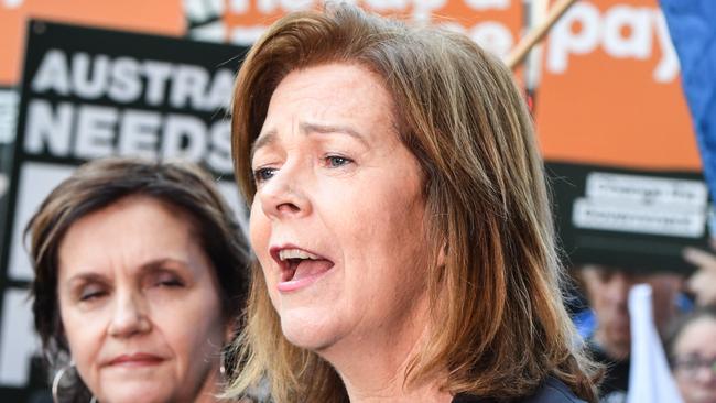 Australian Council of Trade Unions President Michele O'Neil says union representatives may choose to make “minor breaches” of law if it is serving “the greater good”. Picture: AAP Image/Peter Rae