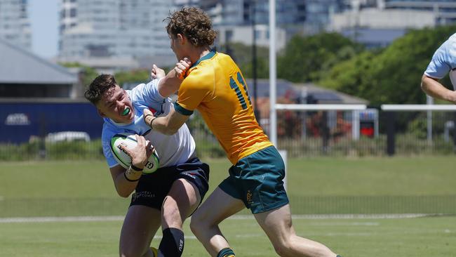 Action in the Australia U16s v NSW Waratahs U17s match at Concord Oval. Pictures: Karen Watson/Rugby Australia