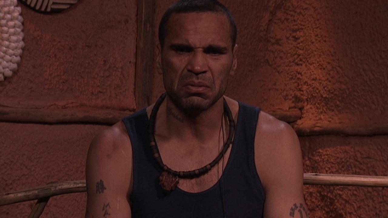 Anthony Mundine before his headline-making walkout. Picture: Channel 10