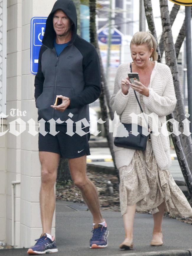 Former Billabong CEO Matthew Perrin and partner Belinda Otten on the Gold Coast yesterday.