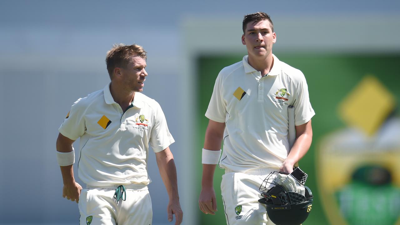 Could Matt Renshaw partner David Warner at the top of the Australian batting order again? Picture: AAP