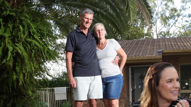 Kate Carmody’s parents Neil Thorogood and Ruth Lund will care for their daughters two children while she joins her husband in the fight against COVID-19. Picture Glenn Hampson