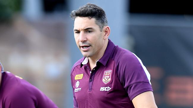 Billy Slater will give Reece Walsh some tips in the Maroons camp. Picture: Bradley Kanaris/Getty Images