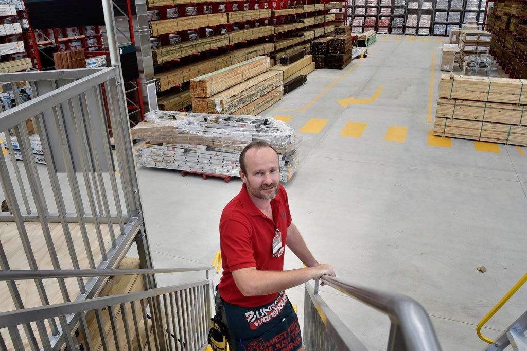 Bunnings store manager, Dan Olzard, the new store nears completon. October 2017. Picture: Bev Lacey