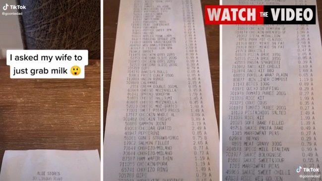 Man's hilarious reaction to wife's ALDI trip "just for milk"