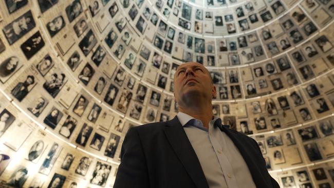 Josh Frydenberg visiting the Yad Vashem Holocaust museum in Jerusalem this week.