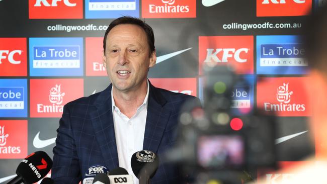 Collingwood CEO Mark Anderson didn’t waste time addressing the Jordan De Goey issue. Picture: David Caird