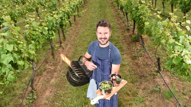 Take a break and go on a picnic to a winery in South Australia. Picture: Jason Sammon