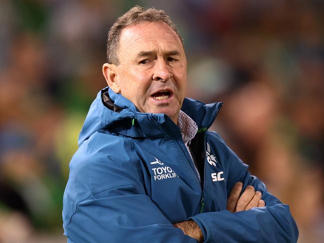 Ricky Stuart and the Raiders face a mighty test this week. Picture: Mark Nolan/Getty Images