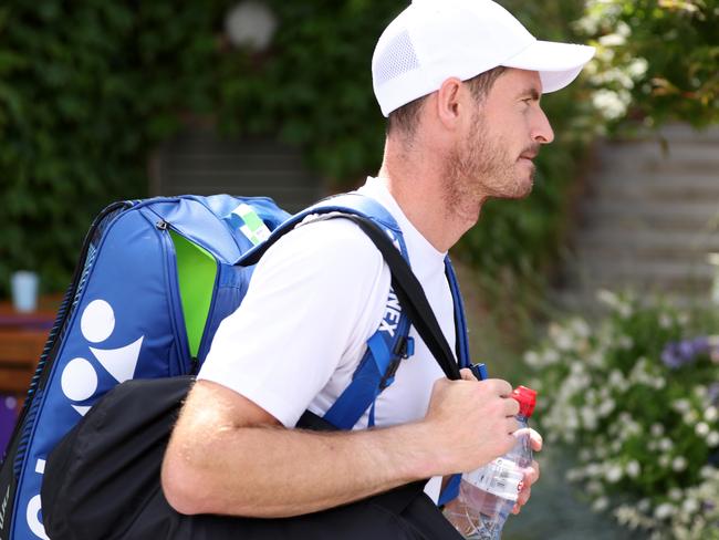 Andy Murray of Great Britain arrives for practice prior to Wimbledon 2024. Picture: Clive Brunskill/Getty Images